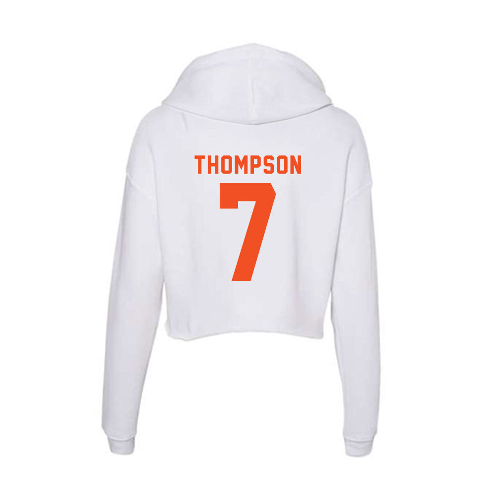 UTRGV - NCAA Football : Dacorien Thompson - Women's Crop Fleece Hoodie-1