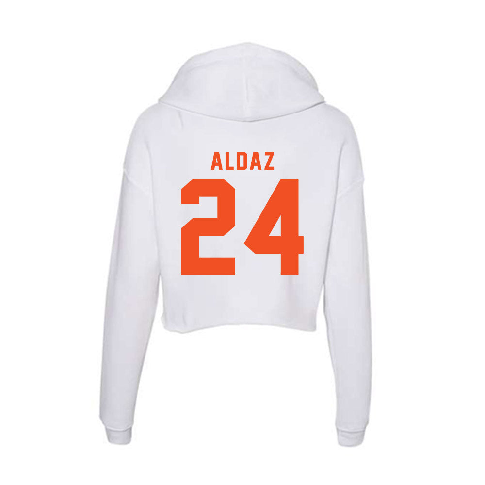 UTRGV - NCAA Baseball : Jesus Aldaz - Women's Crop Fleece Hoodie-1