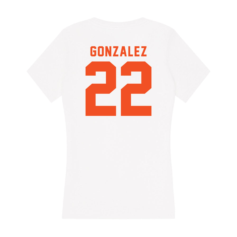 UTRGV - NCAA Baseball : Rudy Gonzalez - Women's V-Neck T-Shirt-1