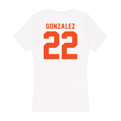 UTRGV - NCAA Baseball : Rudy Gonzalez - Women's V-Neck T-Shirt-1