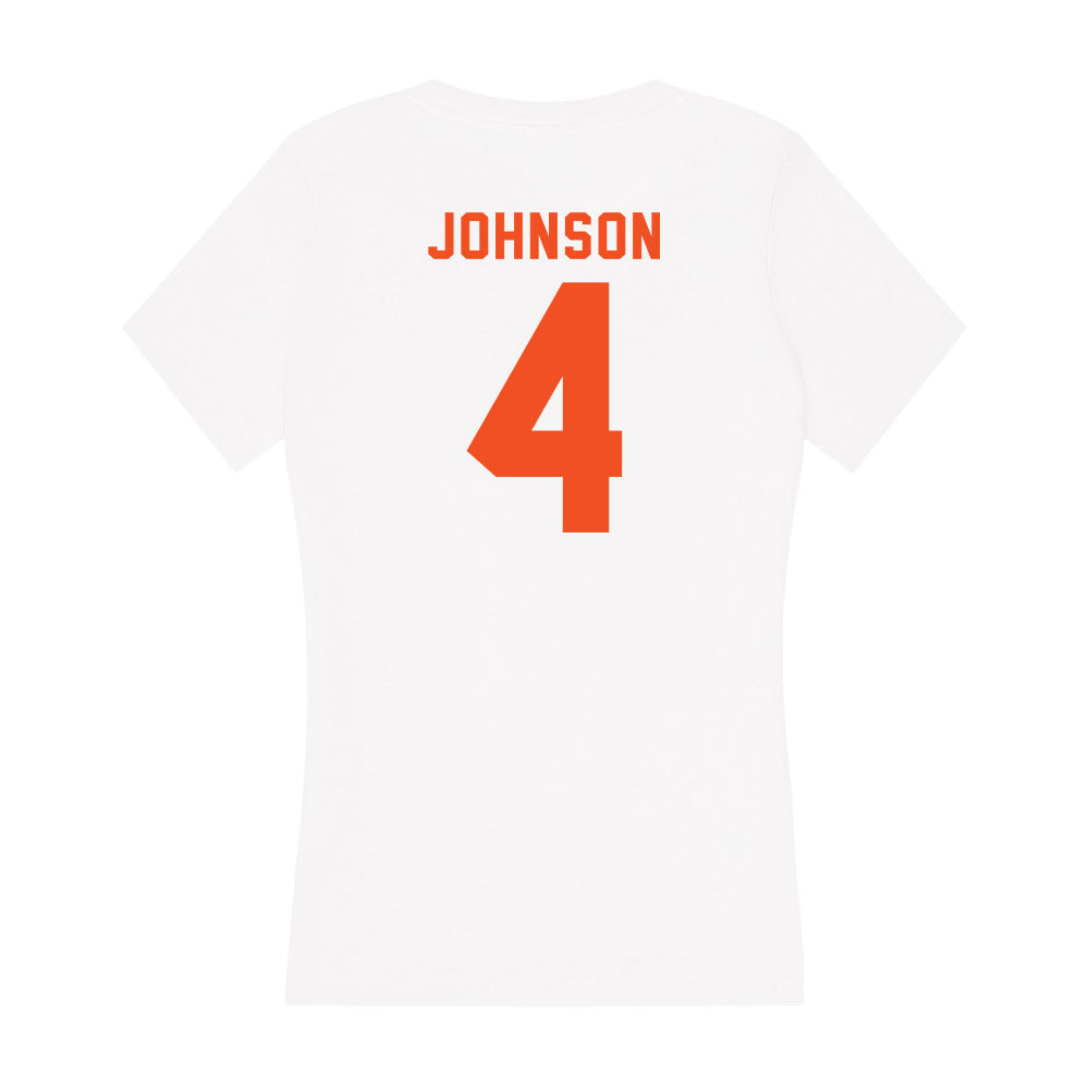 UTRGV - NCAA Women's Basketball : Ja'Shelle Johnson - Women's V-Neck T-Shirt-1