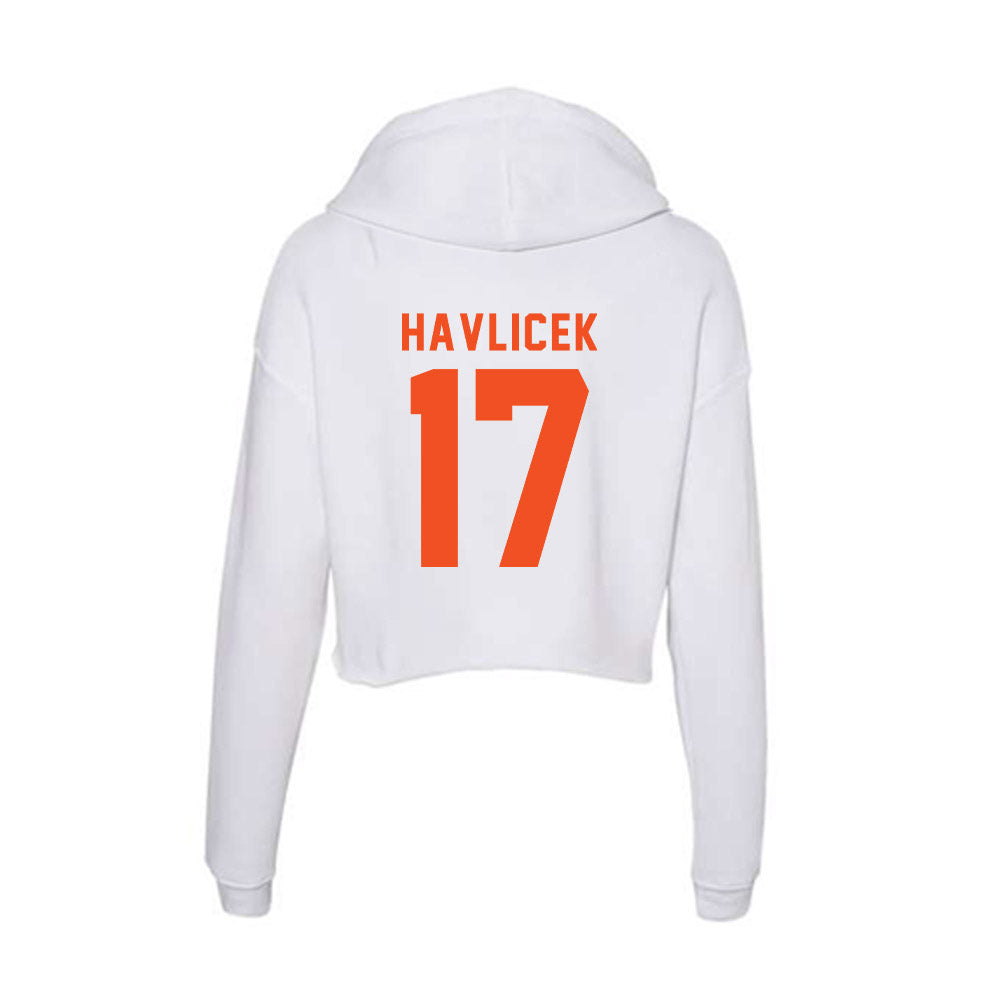 UTRGV - NCAA Baseball : Alex Havlicek - Women's Crop Fleece Hoodie-1