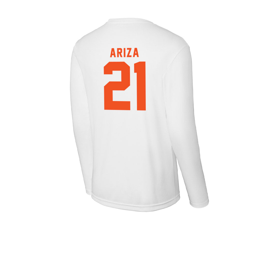 UTRGV - NCAA Baseball : John Ariza - Activewear Long Sleeve T-Shirt-1