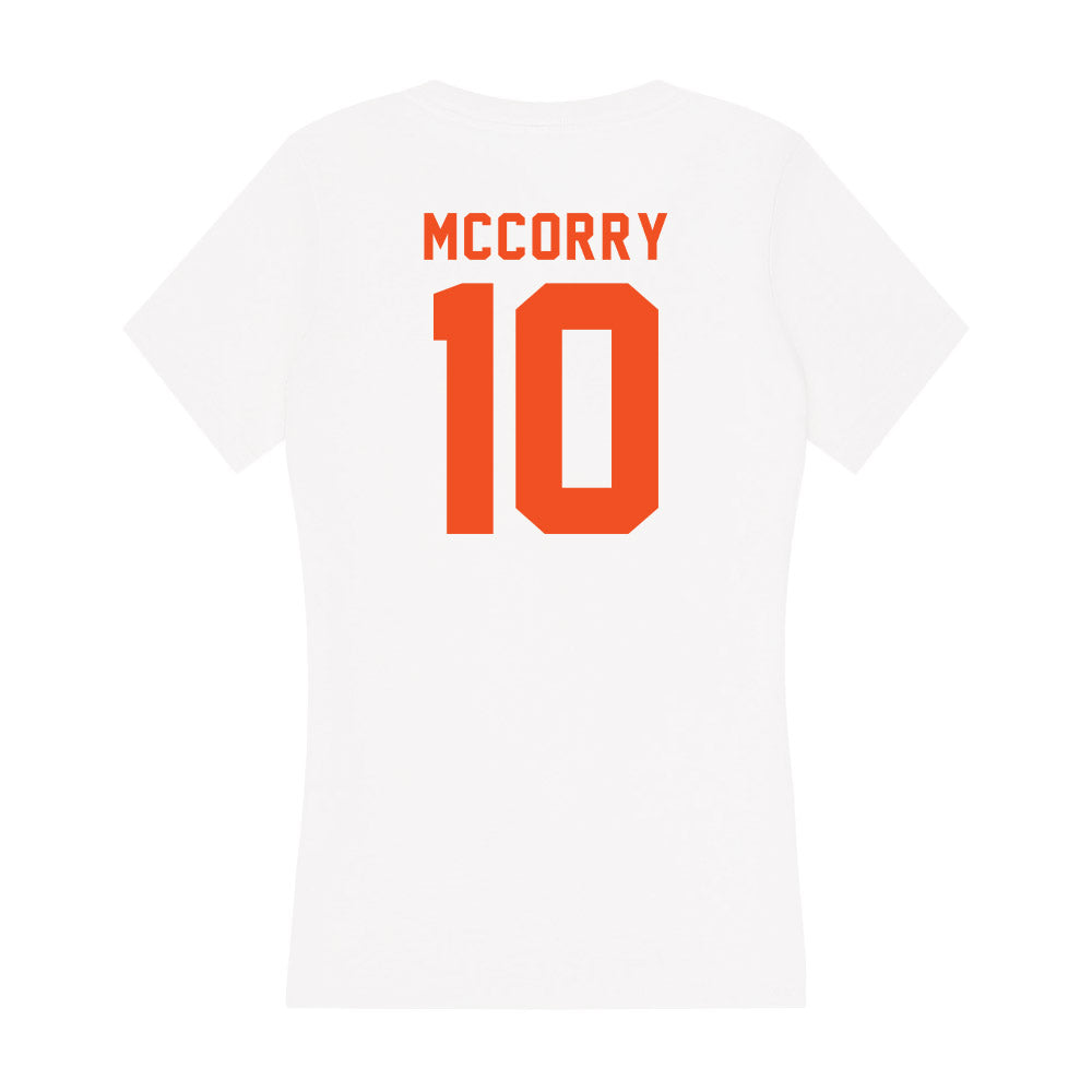 UTRGV - NCAA Women's Basketball : Ashton McCorry - Women's V-Neck T-Shirt-1