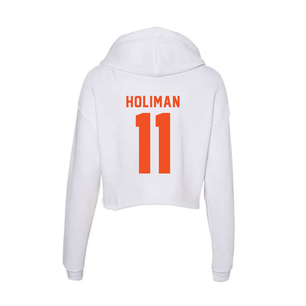 UTRGV - NCAA Women's Basketball : Jayda Holiman - Women's Crop Fleece Hoodie-1