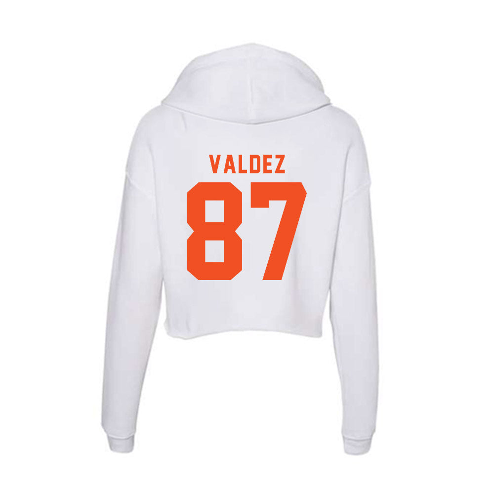 UTRGV - NCAA Football : Luke Valdez - Women's Crop Fleece Hoodie-1