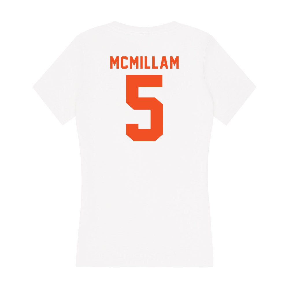 UTRGV - NCAA Women's Basketball : Aaliyah McMillam - Women's V-Neck T-Shirt-1