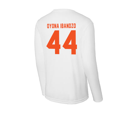 UTRGV - NCAA Men's Basketball : David Oyona Ibandzo - Activewear Long Sleeve T-Shirt-1