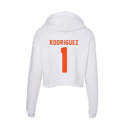 UTRGV - NCAA Baseball : Damian Rodriguez - Women's Crop Fleece Hoodie-1