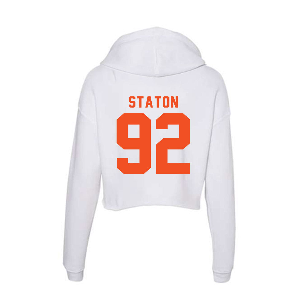 UTRGV - NCAA Football : Tyler Staton - Women's Crop Fleece Hoodie-1