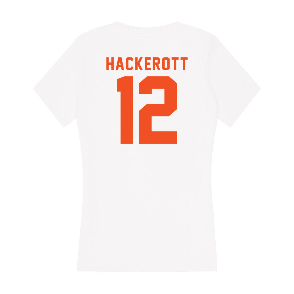 UTRGV - NCAA Women's Basketball : Kade Hackerott - Women's V-Neck T-Shirt-1