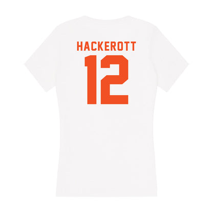 UTRGV - NCAA Women's Basketball : Kade Hackerott - Women's V-Neck T-Shirt-1