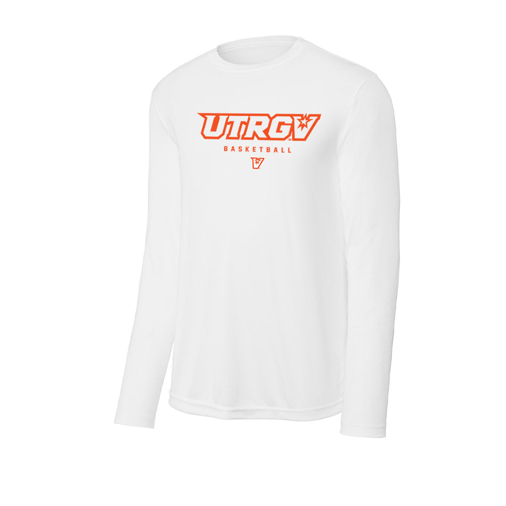 UTRGV - NCAA Men's Basketball : John Shanu II - Activewear Long Sleeve T-Shirt-0