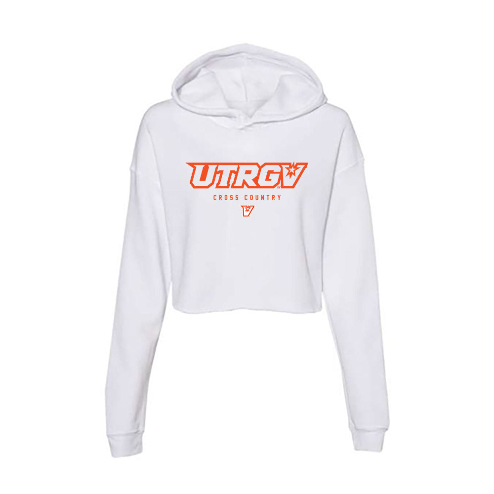 UTRGV - NCAA Men's Cross Country : Tristan Pena - Women's Crop Fleece Hoodie-0