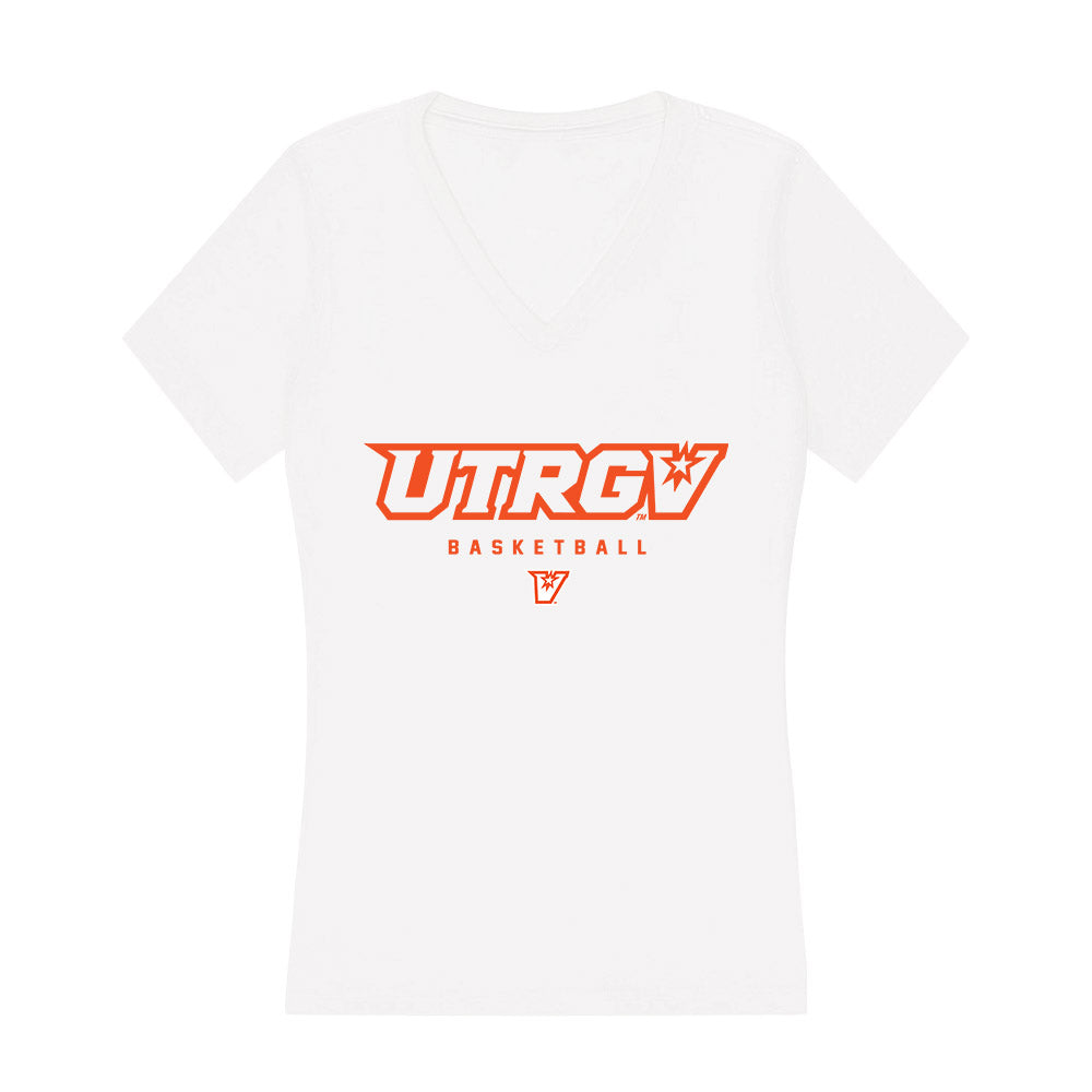 UTRGV - NCAA Men's Basketball : Alex Horiuk - Women's V-Neck T-Shirt-0