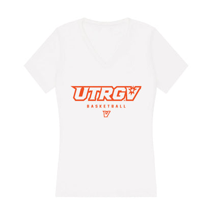 UTRGV - NCAA Men's Basketball : Alex Horiuk - Women's V-Neck T-Shirt-0