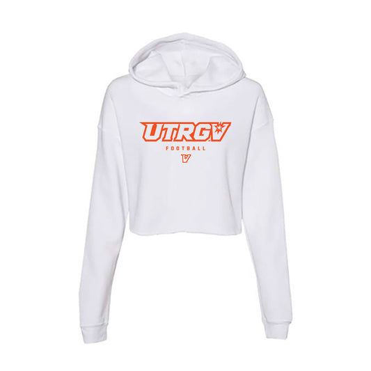 UTRGV - NCAA Football : Caleb Warren - Women's Crop Fleece Hoodie-0