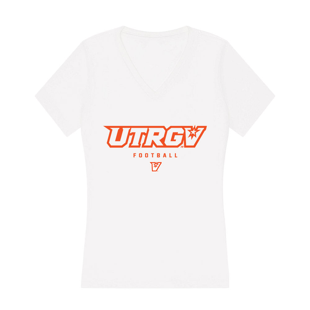 UTRGV - NCAA Football : Xayvion Noland - Women's V-Neck T-Shirt-0