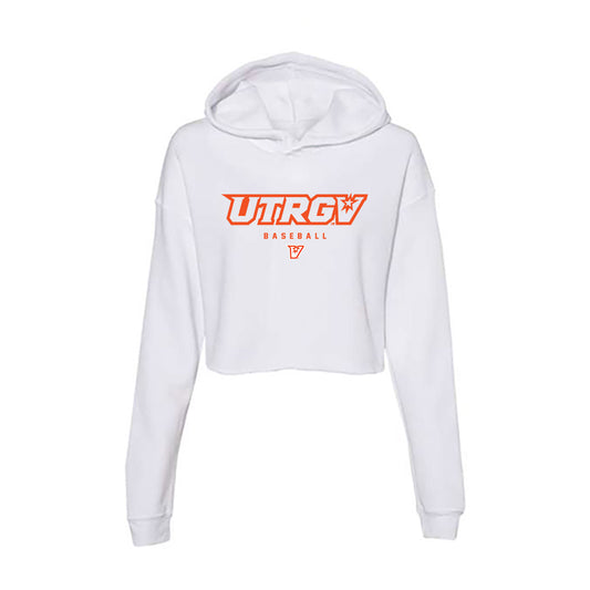 UTRGV - NCAA Baseball : Aaron Sanchez - Women's Crop Fleece Hoodie-0
