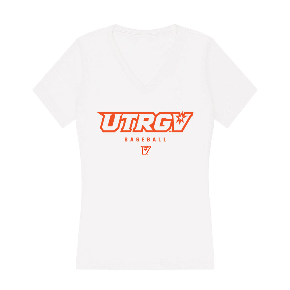 UTRGV - NCAA Baseball : Cameron Carter - Women's V-Neck T-Shirt-0