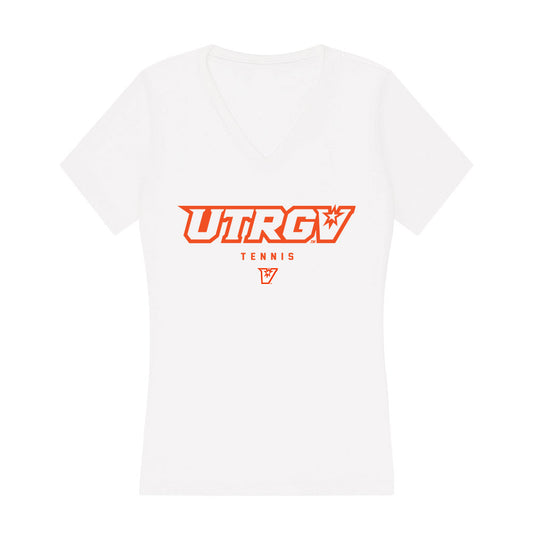 UTRGV - NCAA Men's Tennis : Showtime Leh - Women's V-Neck T-Shirt-0