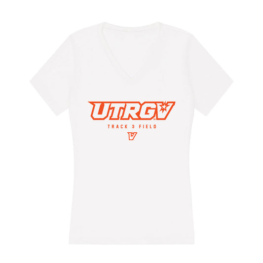 UTRGV - NCAA Men's Track & Field : Roehl Rodriguez - Women's V-Neck T-Shirt-0