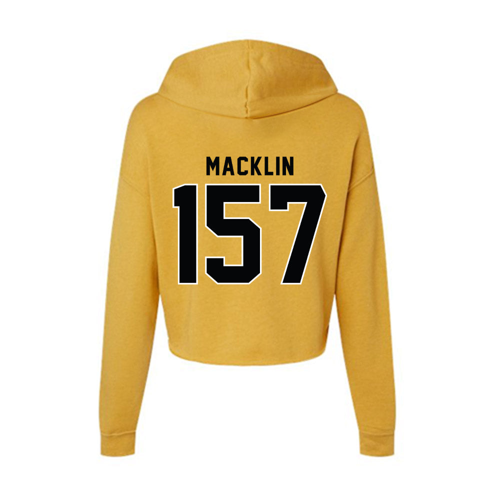 App State - NCAA Wrestling : Desmond Macklin - Women's Crop Fleece Hoodie-1