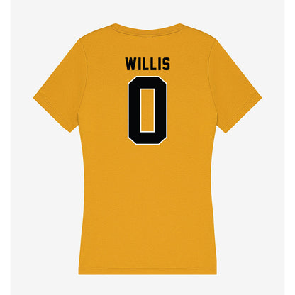 App State - NCAA Football : Jaelin Willis - Women's V-Neck T-Shirt-1