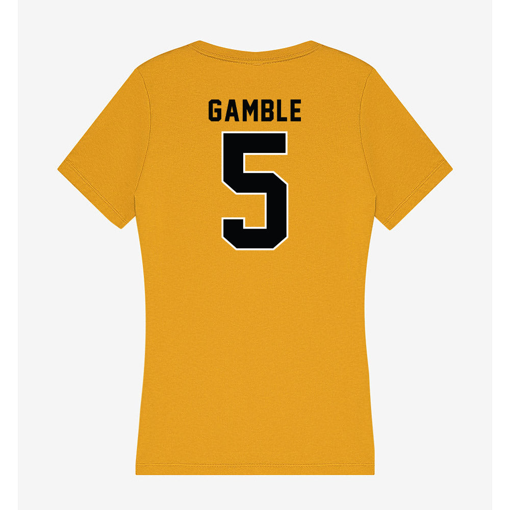 App State - NCAA Football : Zyeir Gamble - Women's V-Neck T-Shirt-1