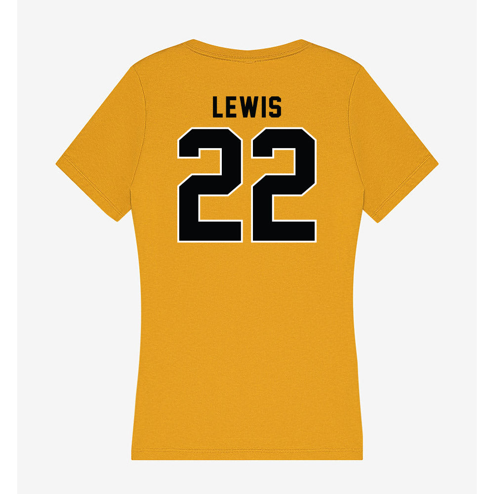 App State - NCAA Football : Jaquari Lewis - Women's V-Neck T-Shirt-1