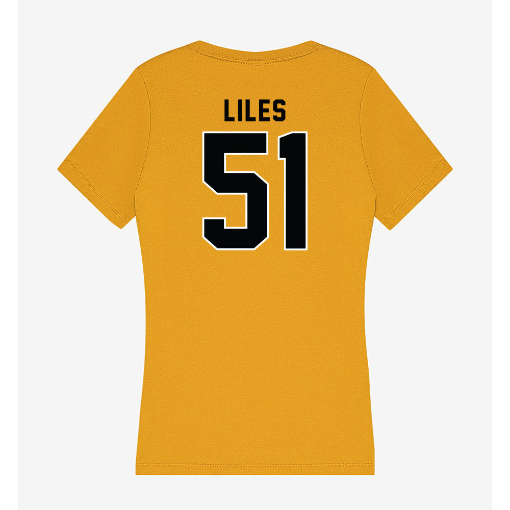 App State - NCAA Football : Kj Liles - Women's V-Neck T-Shirt-1