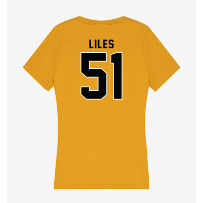 App State - NCAA Football : Kj Liles - Women's V-Neck T-Shirt-1