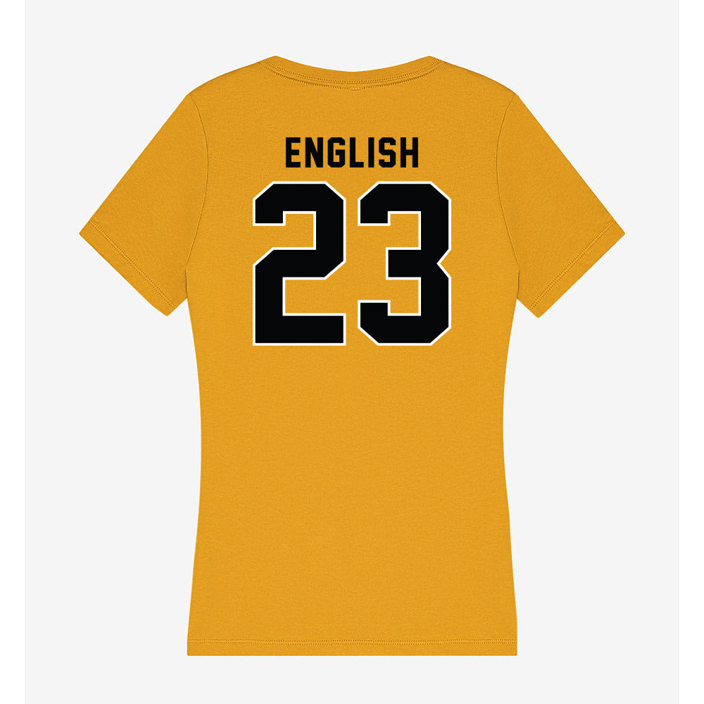 App State - NCAA Softball : Kate English - Women's V-Neck T-Shirt-1