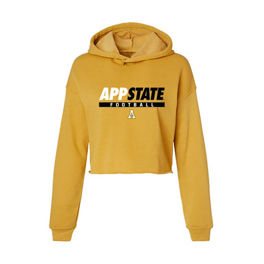 App State - NCAA Football : Torian Mack - Women's Crop Fleece Hoodie-0