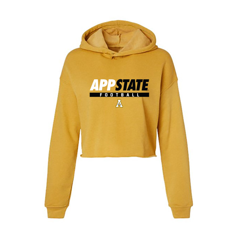 App State - NCAA Football : Kj Liles - Women's Crop Fleece Hoodie-0