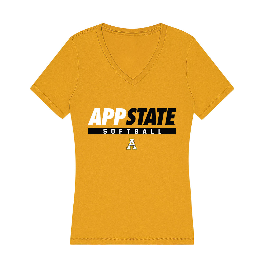 App State - NCAA Softball : Grace Taylor - Women's V-Neck T-Shirt-0