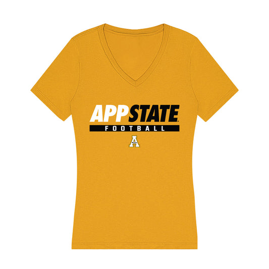 App State - NCAA Football : Jatorian Mack - Women's V-Neck T-Shirt-0