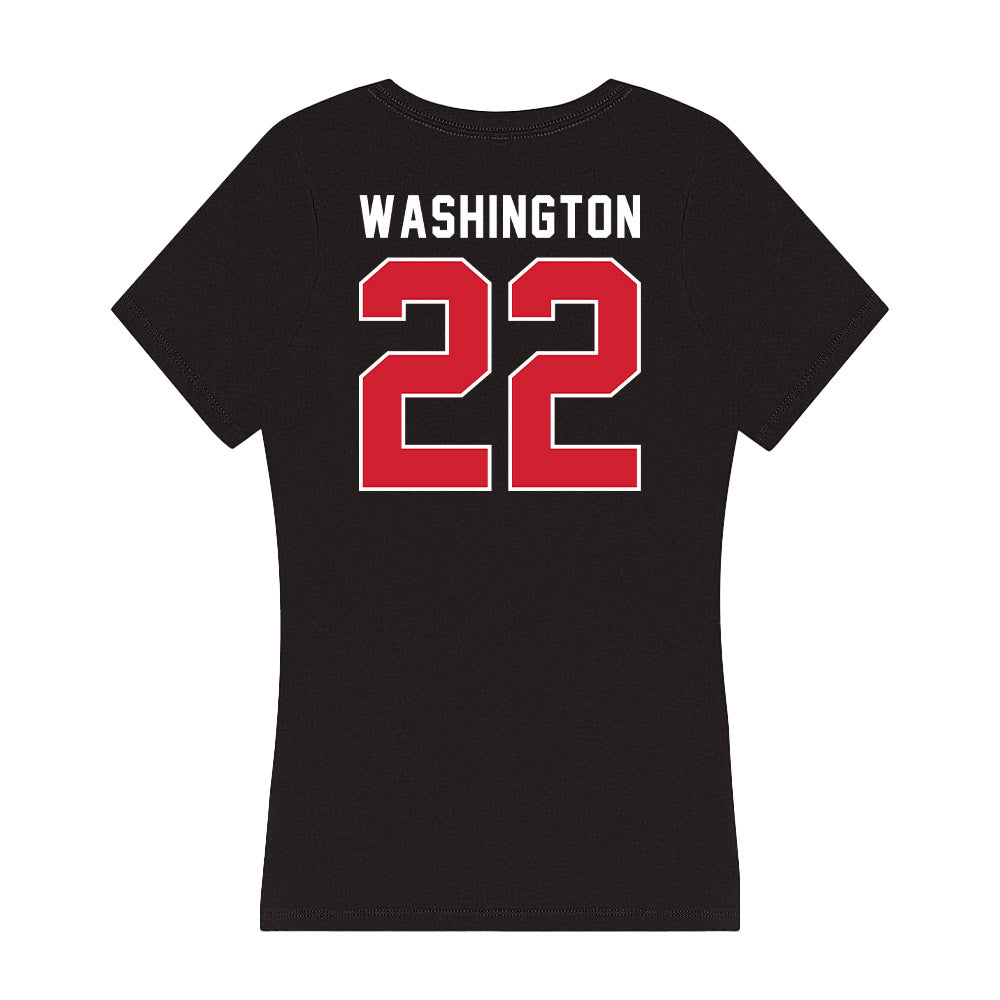 Illinois State - NCAA Women's Basketball : Doneelah Washington - Women's V-Neck T-Shirt-1