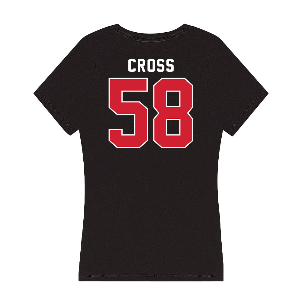 Illinois State - NCAA Football : D'Marco Cross - Women's V-Neck T-Shirt-1