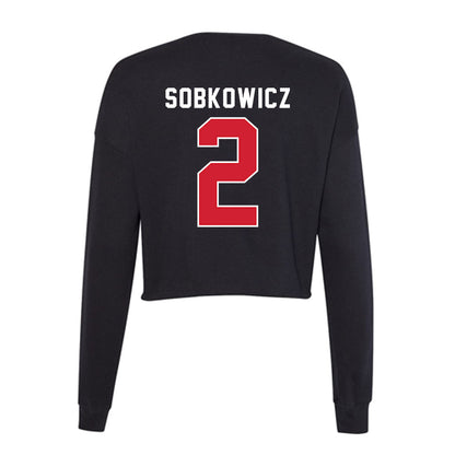 Illinois State - NCAA Football : Daniel Sobkowicz - Women's Cropped Crew Fleece-1