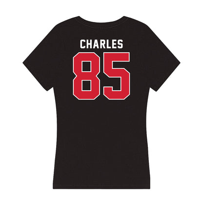 Illinois State - NCAA Football : Javon Charles - Women's V-Neck T-Shirt-1