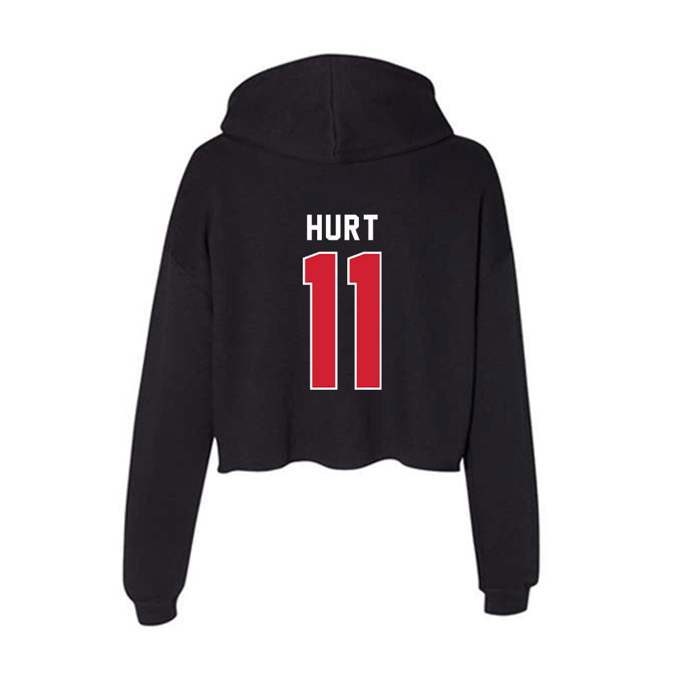 Illinois State - NCAA Women's Basketball : Kya Hurt - Women's Crop Fleece Hoodie-1