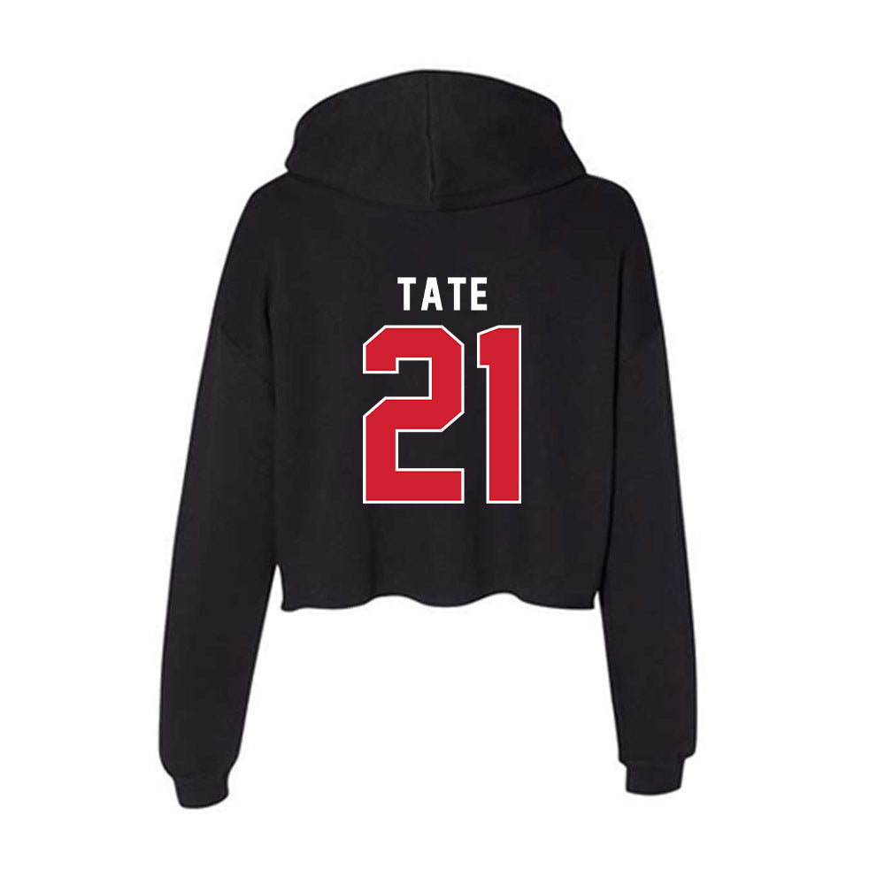 Illinois State - NCAA Football : Jason Tate - Women's Crop Fleece Hoodie-1