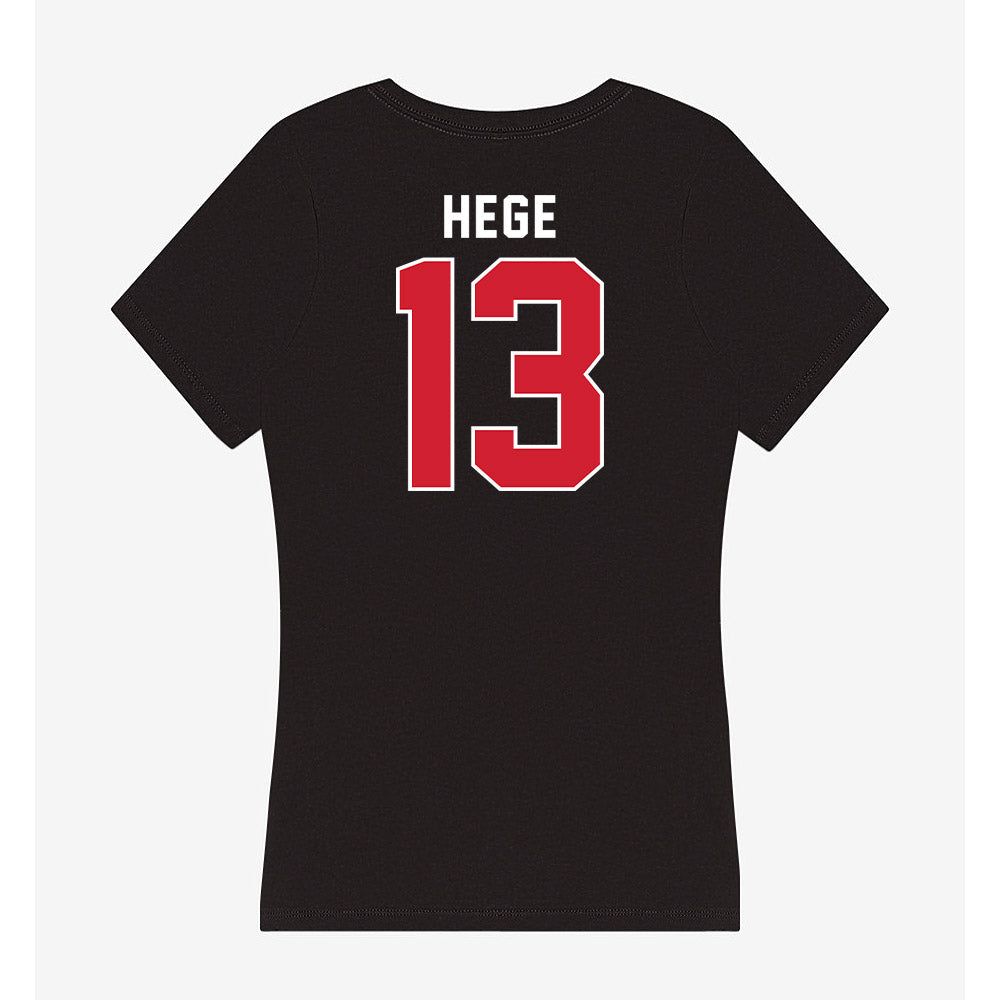 Illinois State - NCAA Women's Volleyball : Colleen Hege - Women's V-Neck T-Shirt-1