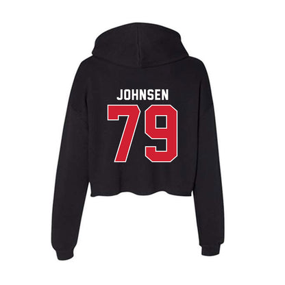 Illinois State - NCAA Football : Luke Johnsen - Women's Crop Fleece Hoodie-1