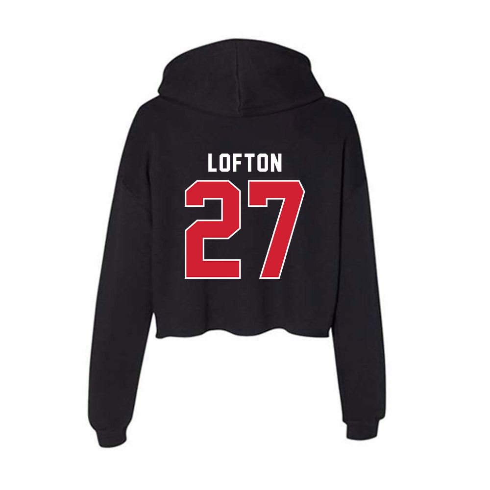 Illinois State - NCAA Football : Tyler Lofton - Women's Crop Fleece Hoodie-1