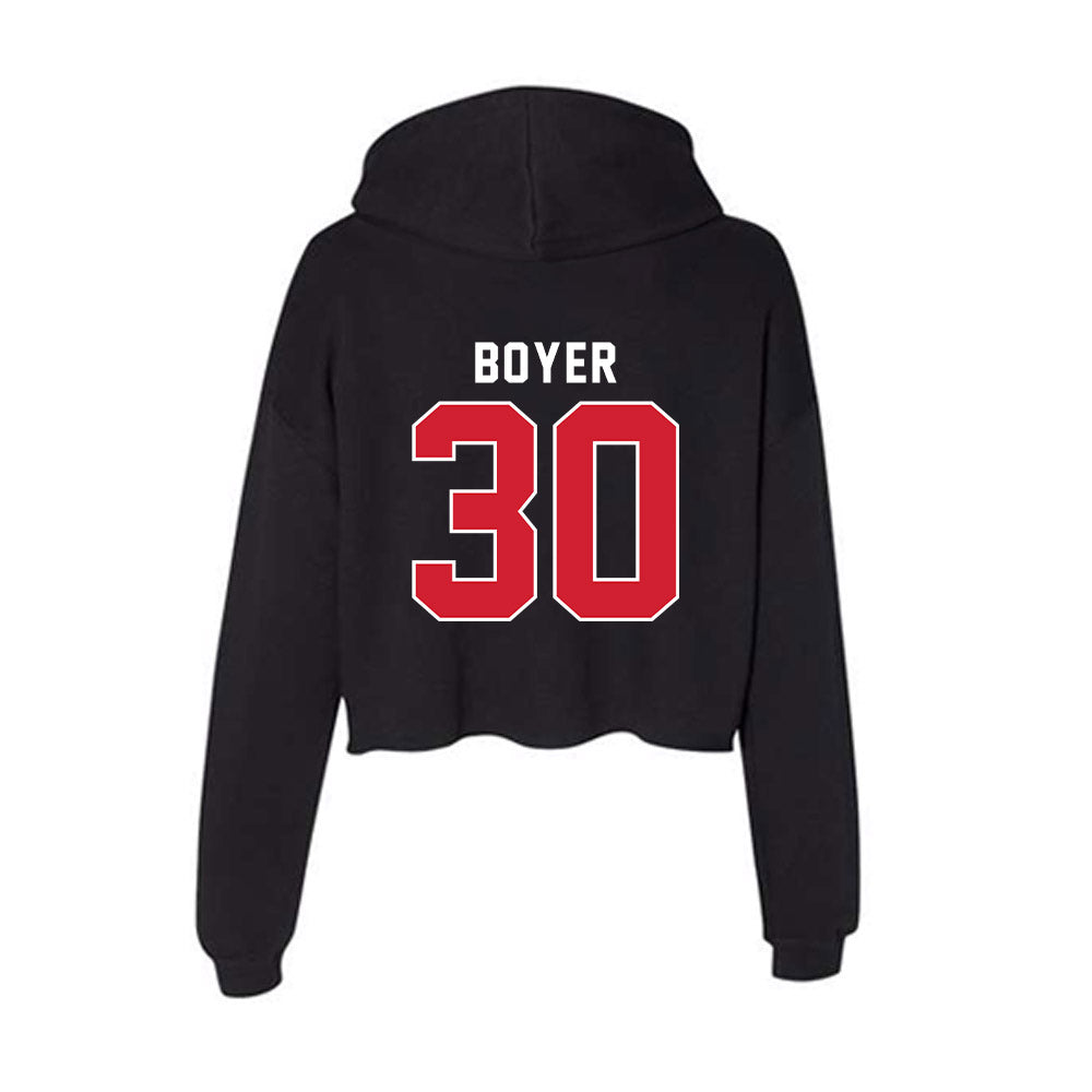 Illinois State - NCAA Softball : Ella Boyer - Women's Crop Fleece Hoodie-1