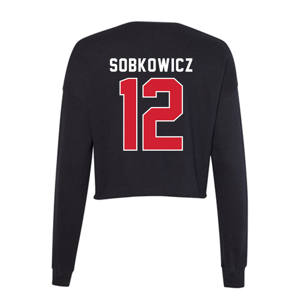 Illinois State - NCAA Football : Daniel Sobkowicz - Women's Cropped Crew Fleece-1