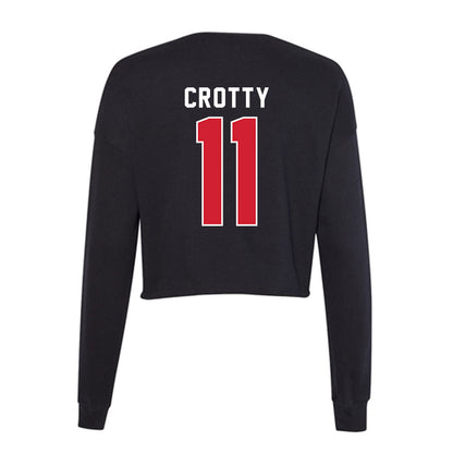 Illinois State - NCAA Women's Soccer : Leah Crotty - Women's Cropped Crew Fleece-1