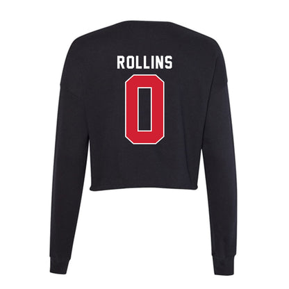 Illinois State - NCAA Men's Track & Field : Jacob Rollins - Women's Cropped Crew Fleece-1